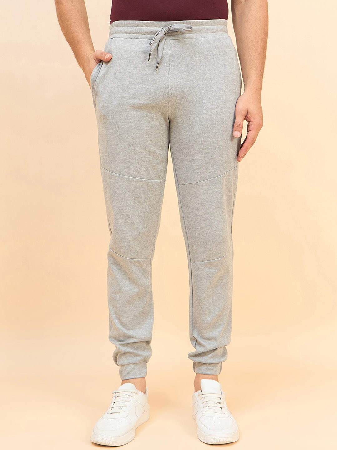 

Sweet Dreams Grey Melange Men Mid Rise Joggers