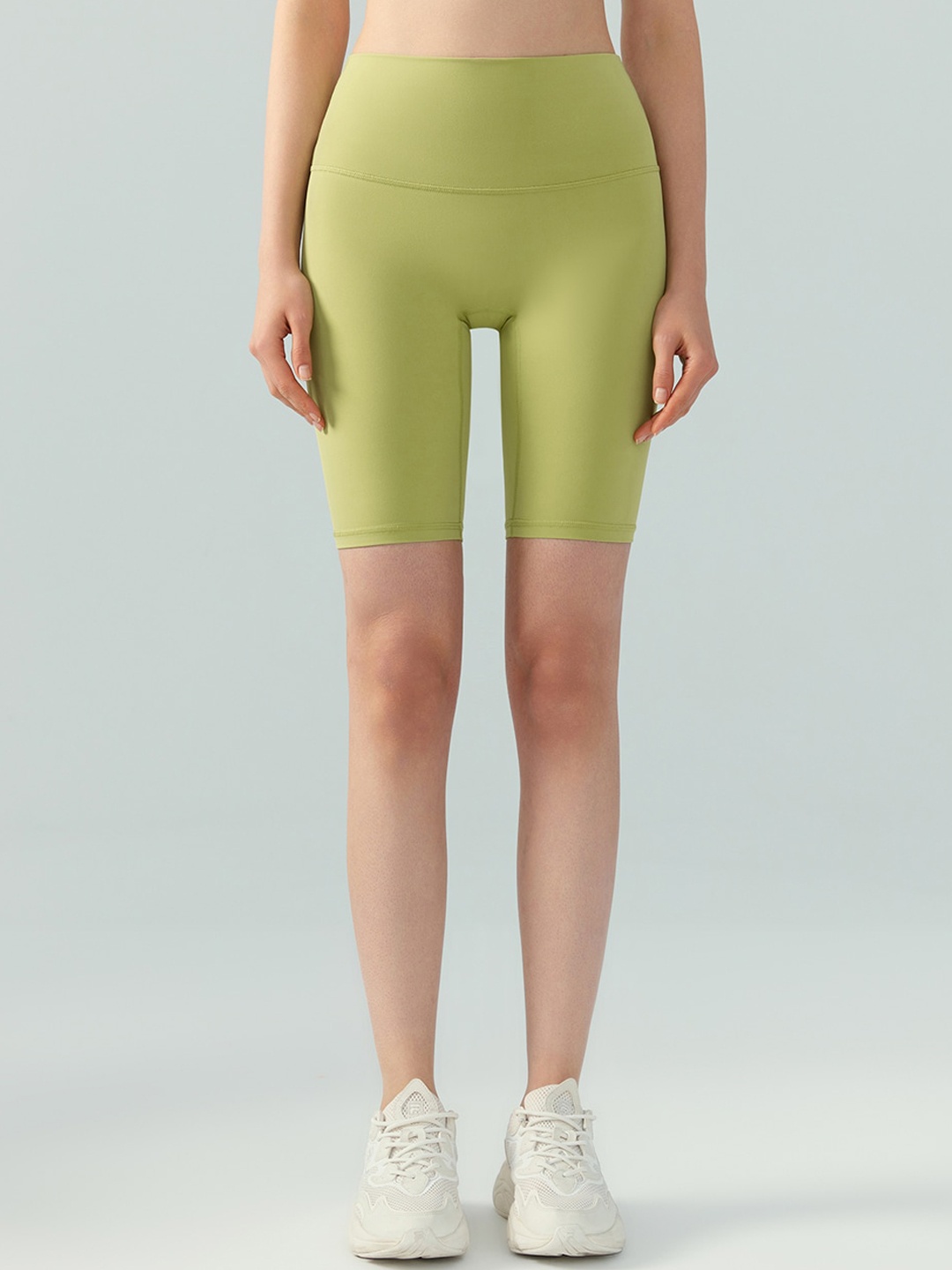 

JC Collection Women Slim Fit High-Rise Training or Gym Sports Shorts, Yellow