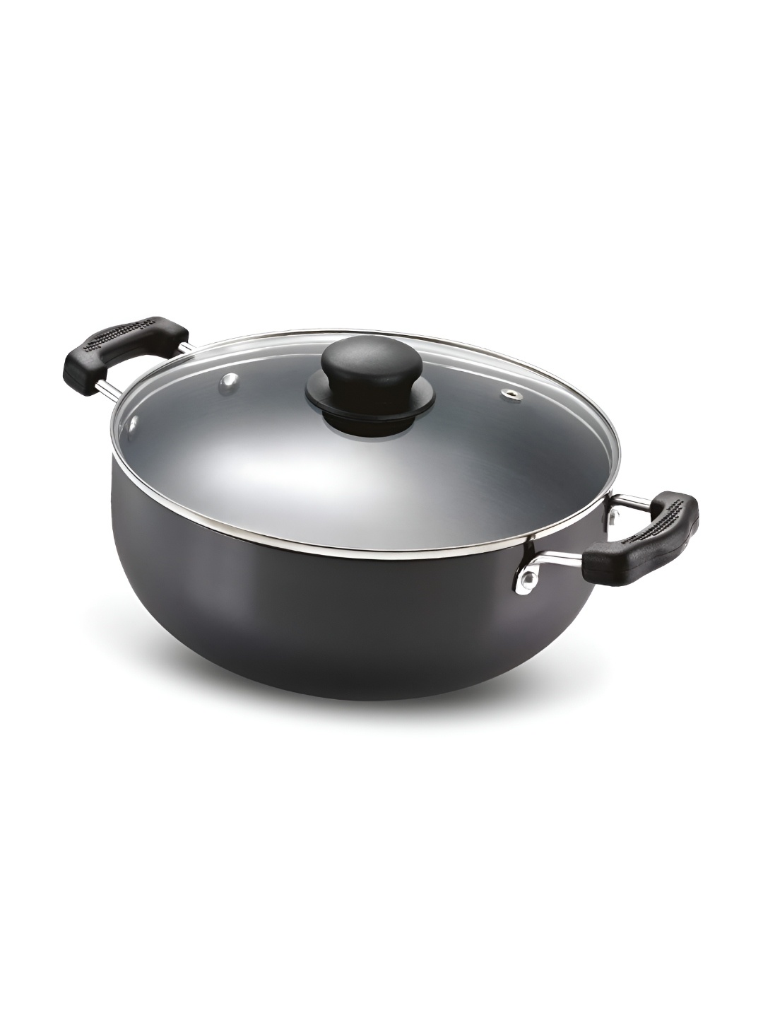 

JUDGE By Prestige Black Hard Anodised Kadhai With Lid 4.25 L