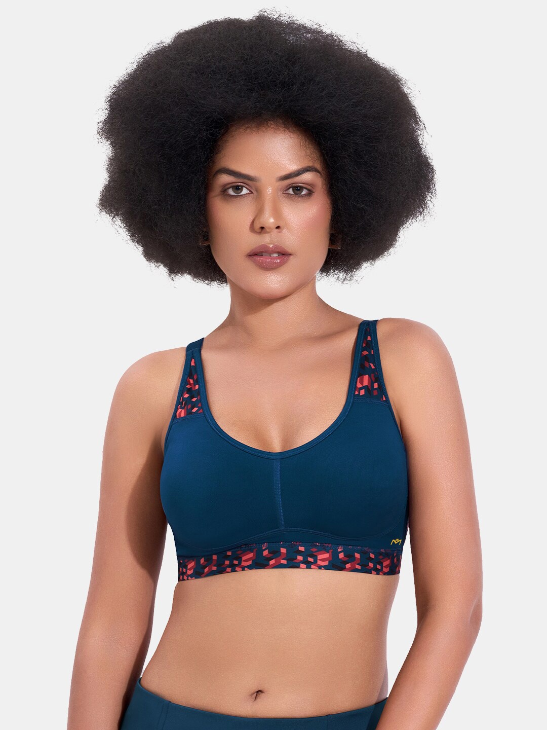 

MAROON Full Coverage Removable Padding Workout Bra With All Day Comfort, Blue