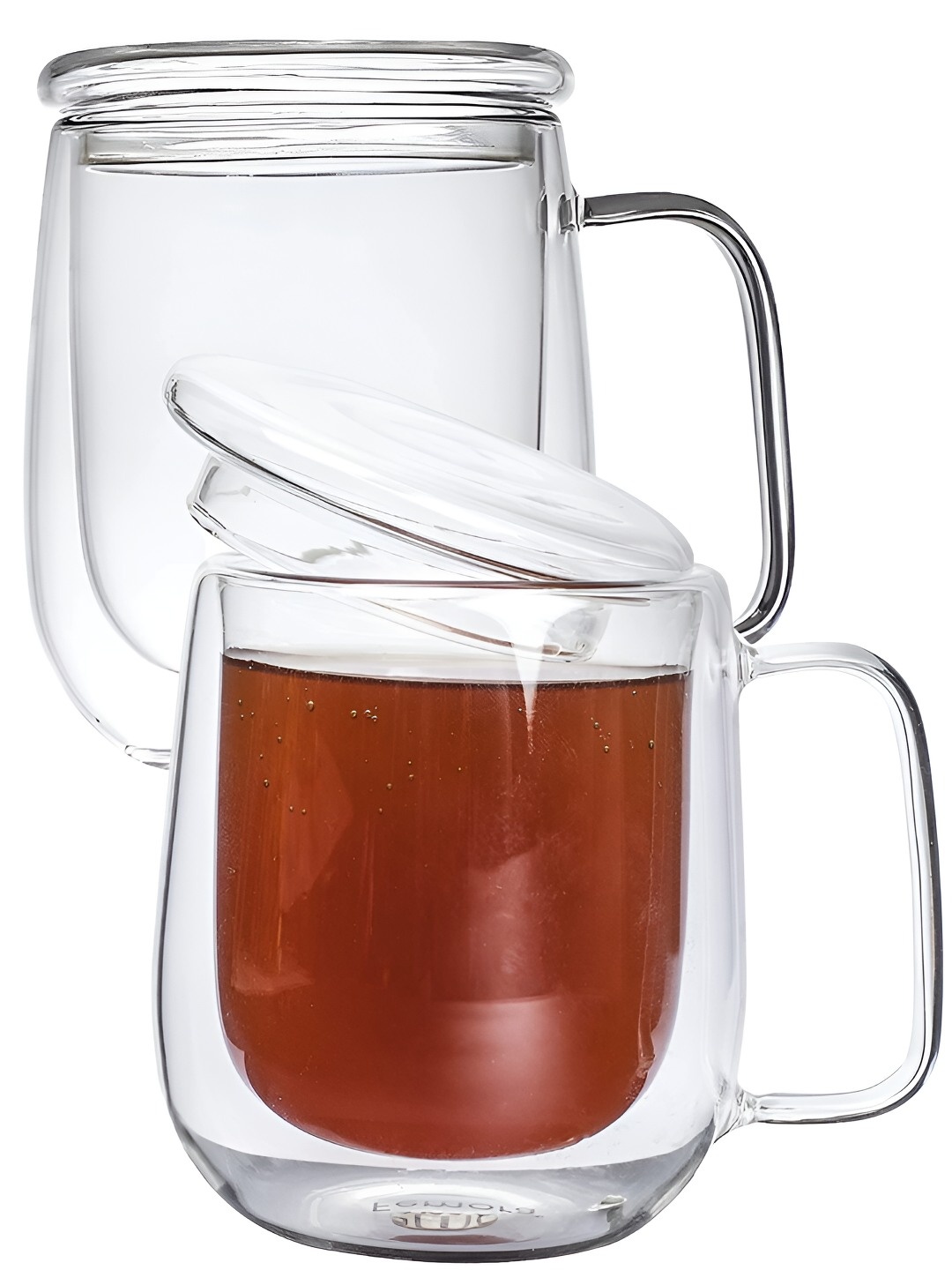 

P-Plus International Transparent 2 Pieces Glass Mugs 250 ml Each