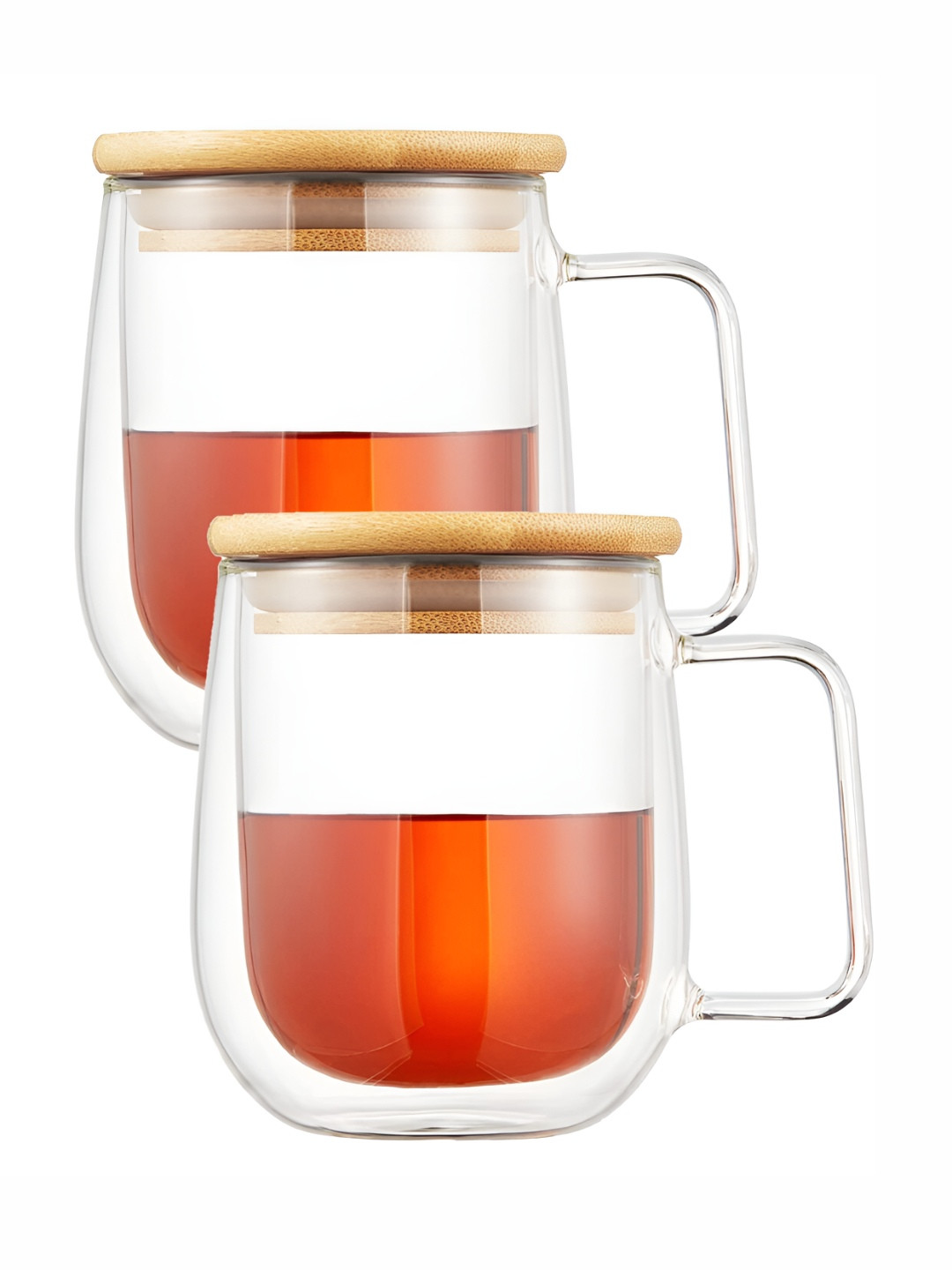 

P-Plus International Transparent 2 Pieces Solid Glass Cups