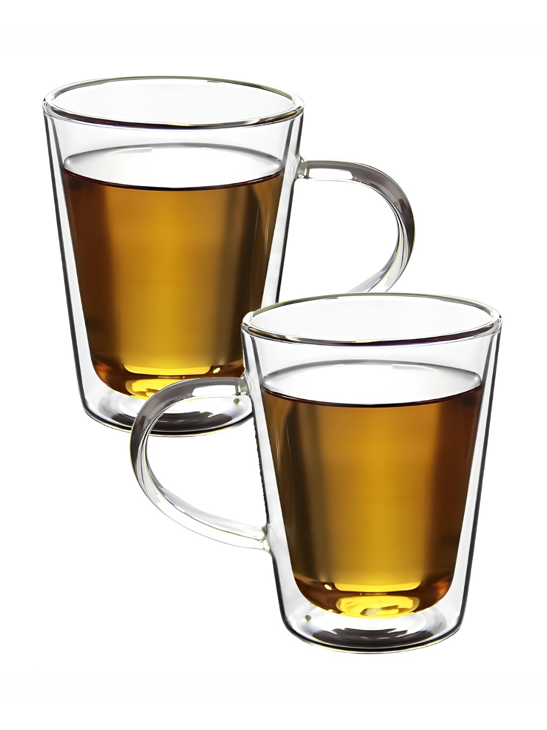 

P-Plus International Transparent 2 Pieces Glass Mugs 300 ml Each