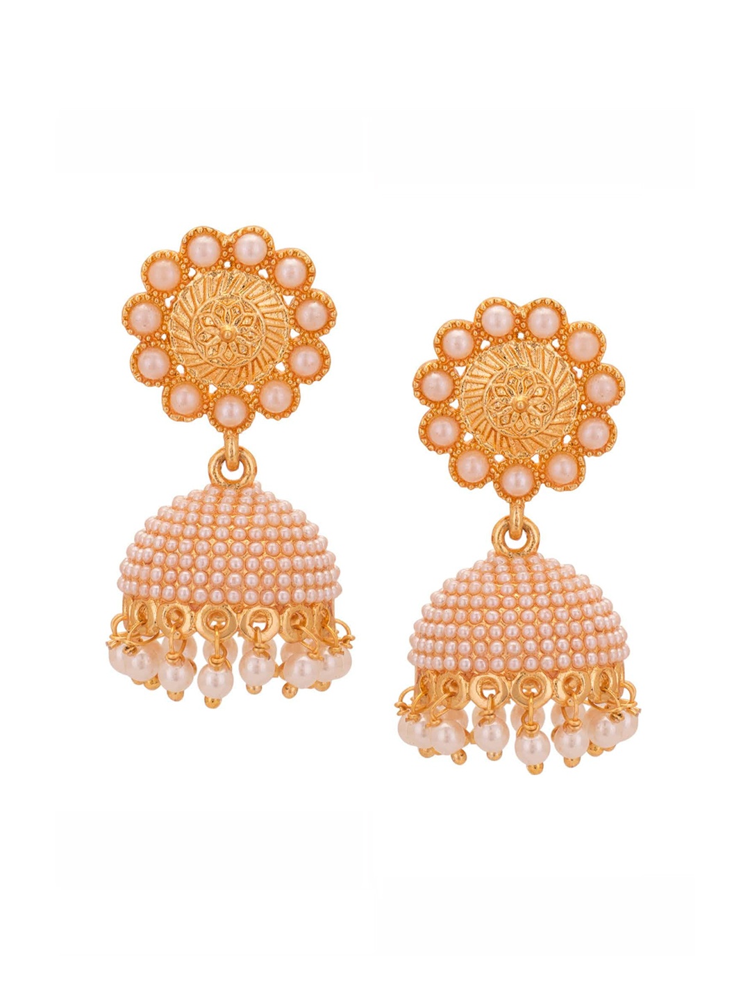 

Adwitiya Collection 24CT Gold-Plated Classic Jhumkas