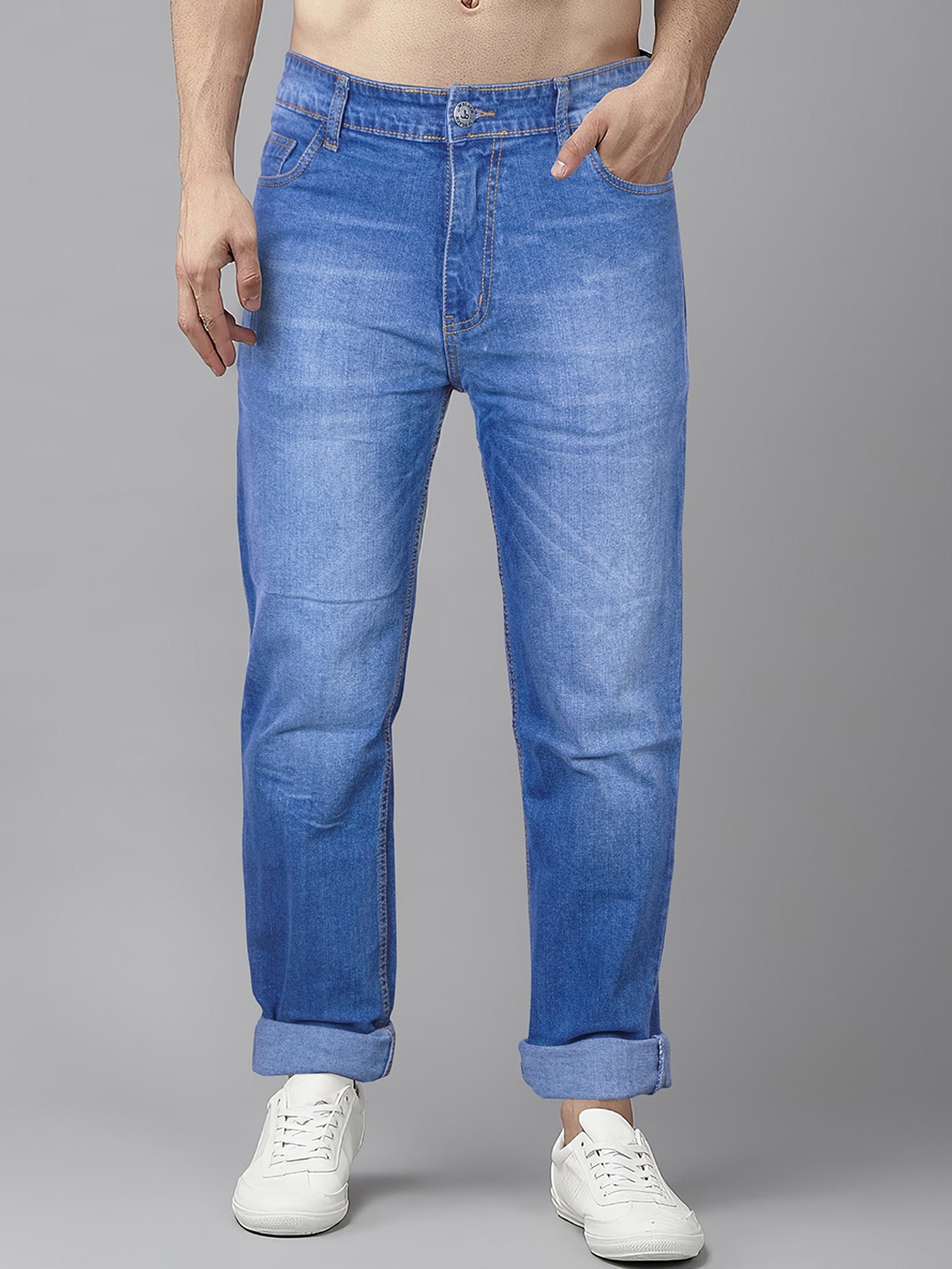 

Jb Just BLACK Men Urban Slim Fit Heavy Fade Cotton Jeans, Blue