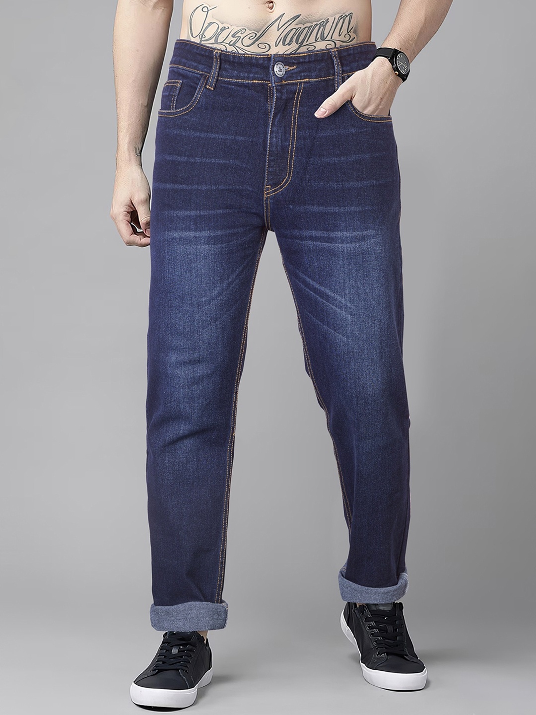 

Jb Just BLACK Men Urban Slim Fit Light Fade Cotton Jeans, Blue