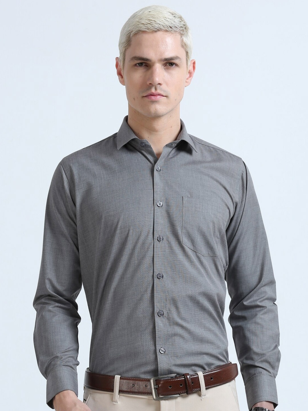 

STELLERS Classic Formal Shirt, Grey melange