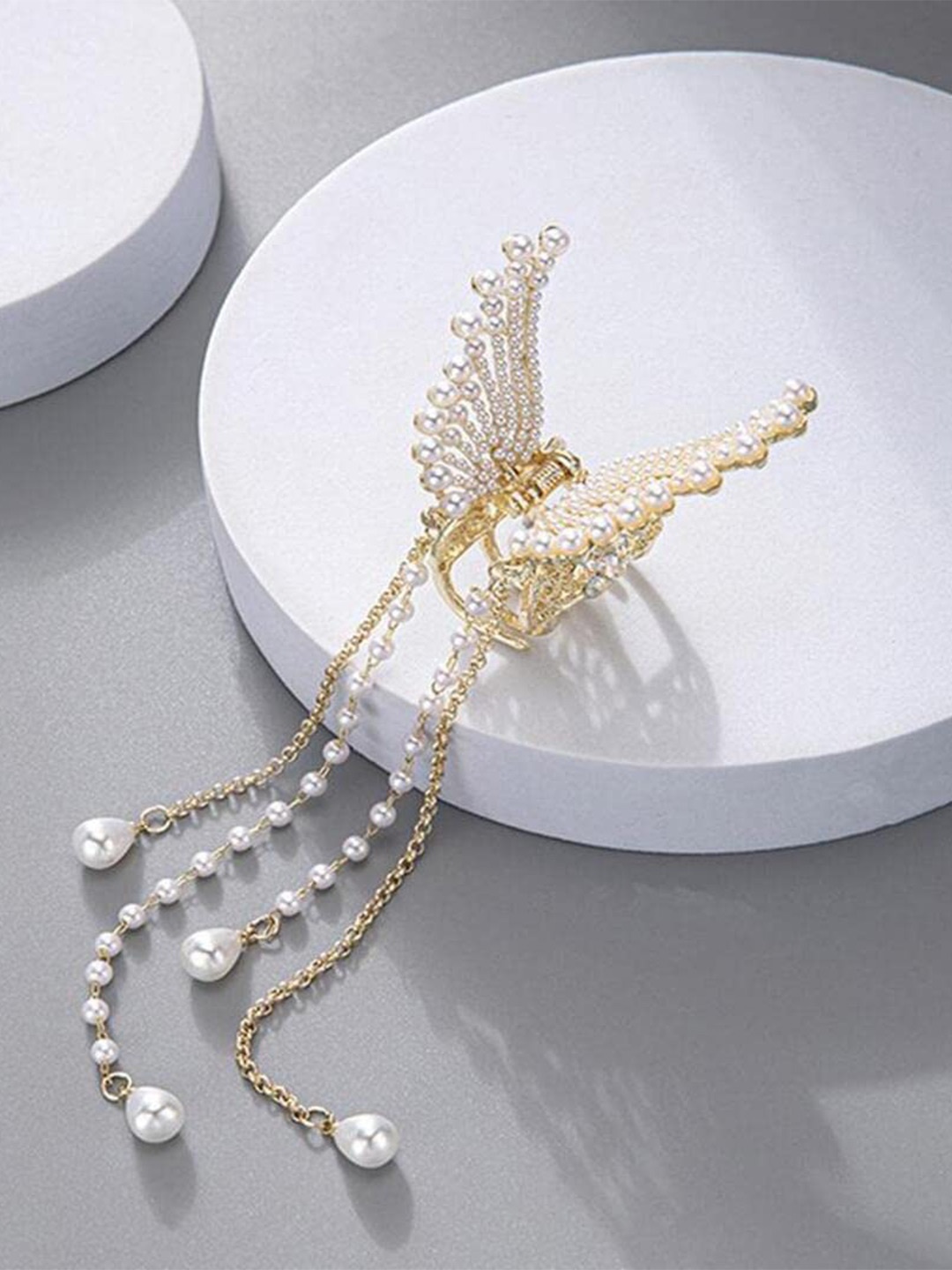 

ANNA CREATIONS Embellished Claw Clip, Gold