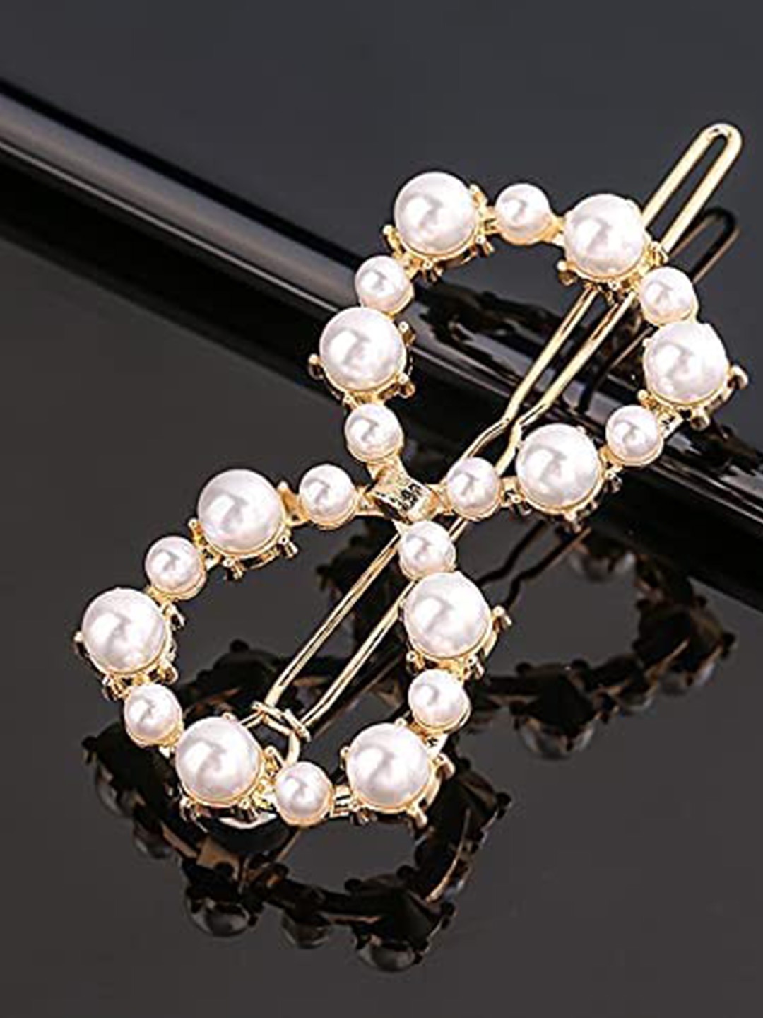 

ANNA CREATIONS Girls Set Of 6 Embellished Alligator Hair Clip, White