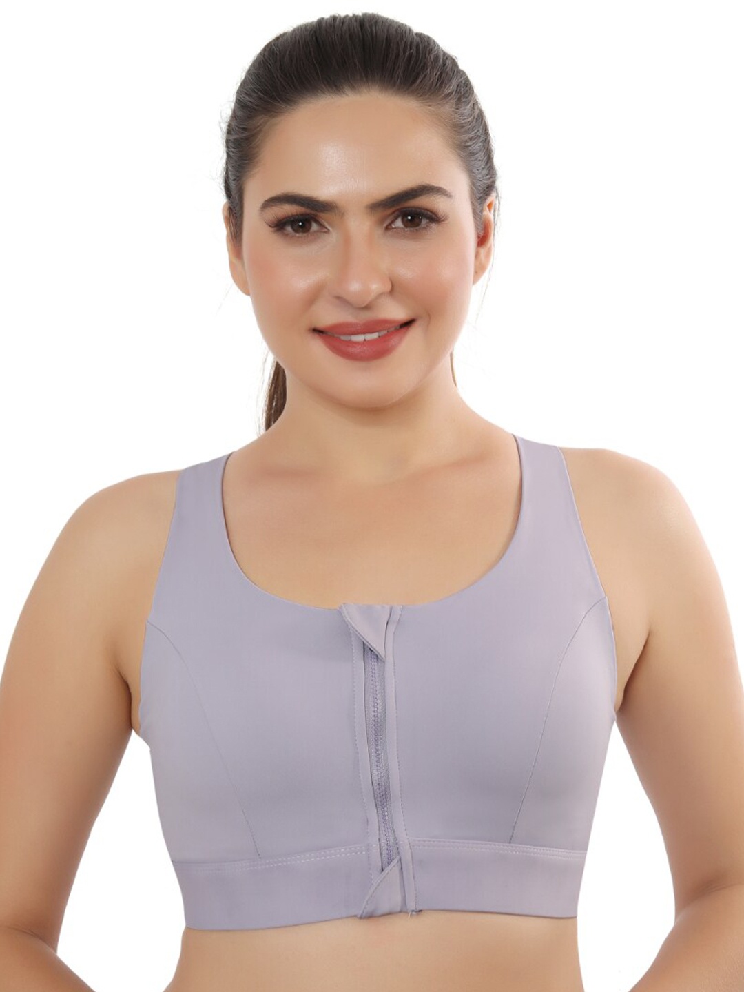 

Bella Voste Full Coverage Lightly Padded Rapid Dry Workout Bra with 360 Degree Support, Purple
