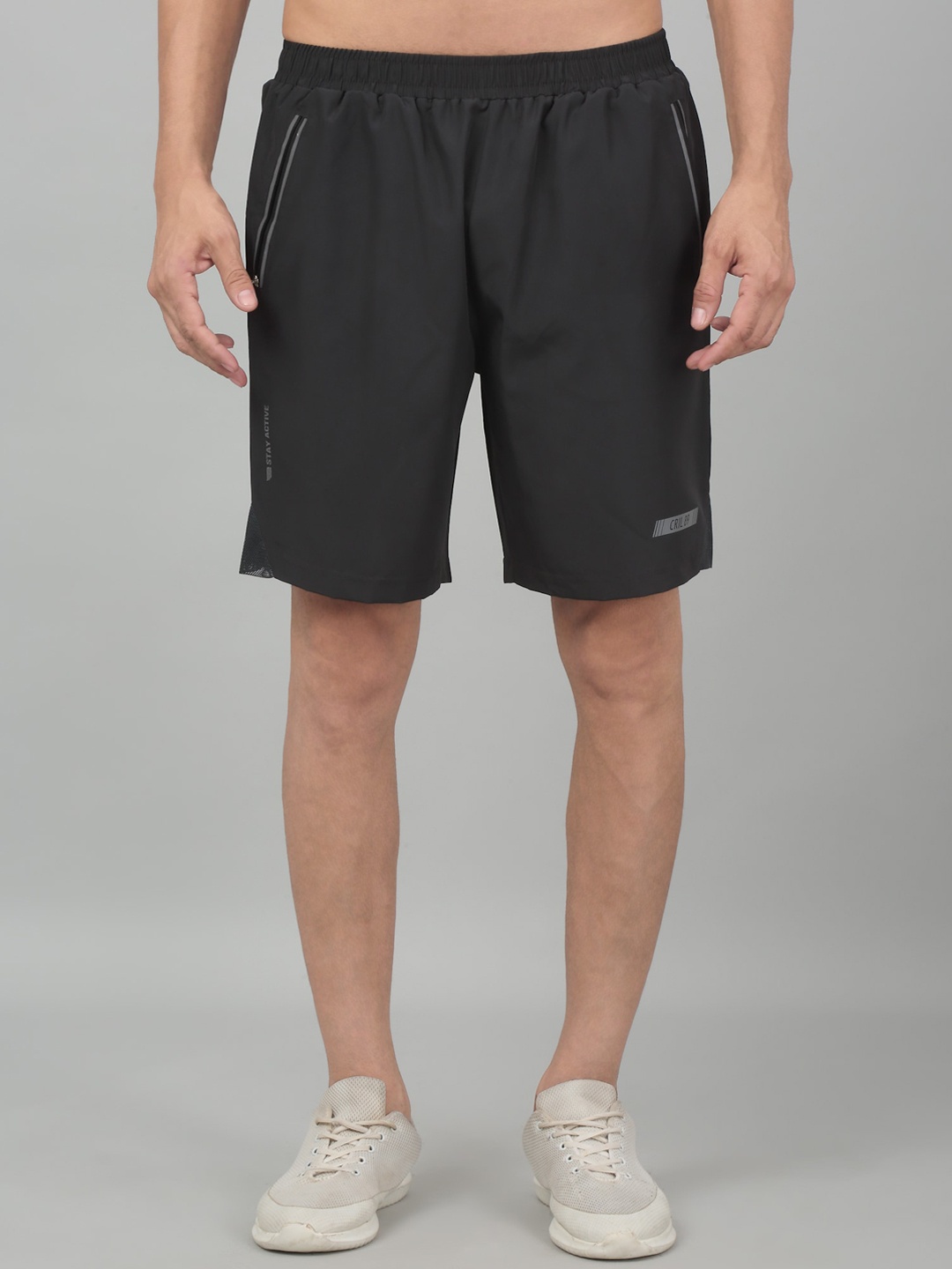 

Cantabil Men Mid-Rise Sports Shorts, Grey
