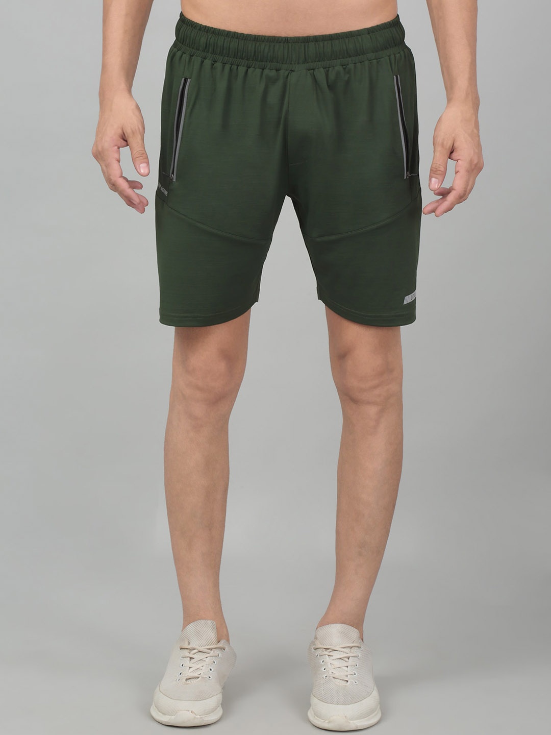 

Cantabil Men Mid-Rise Sports Shorts, Olive