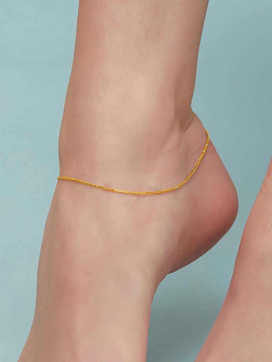

Zavya 925 Pure Silver Gold-Plated Anklet