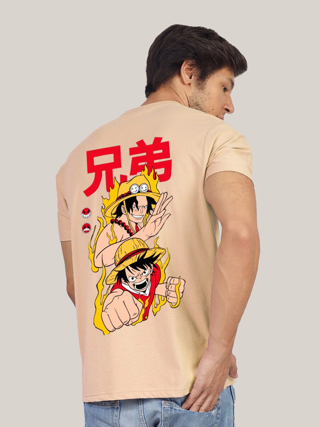 

Greylongg Yorksteadd 2076 Graphic Printed Round Neck T-shirt, Beige
