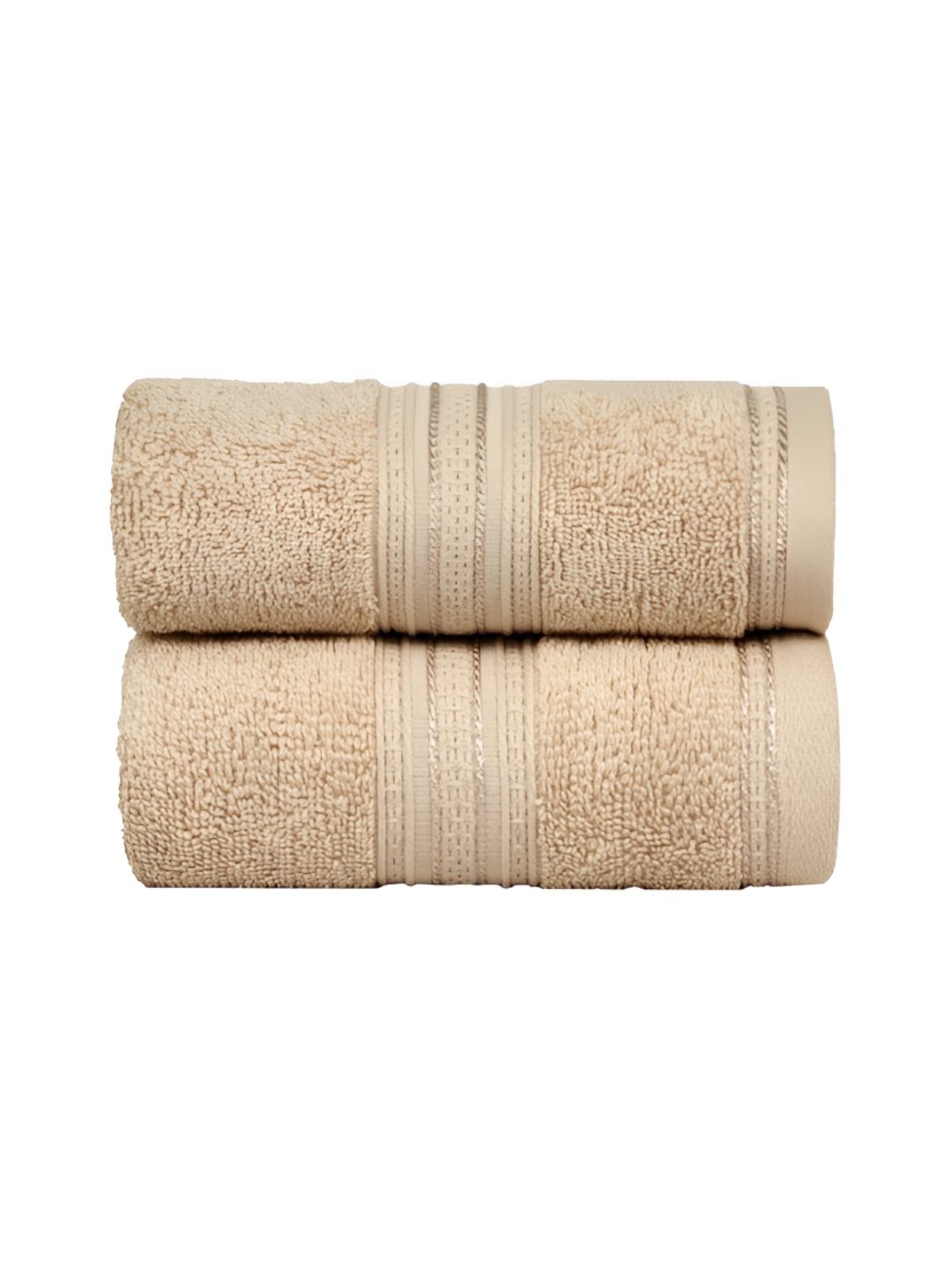 

MYTRIDENT Beige 2 Pieces Pure Cotton 500 GSM Hand Towels