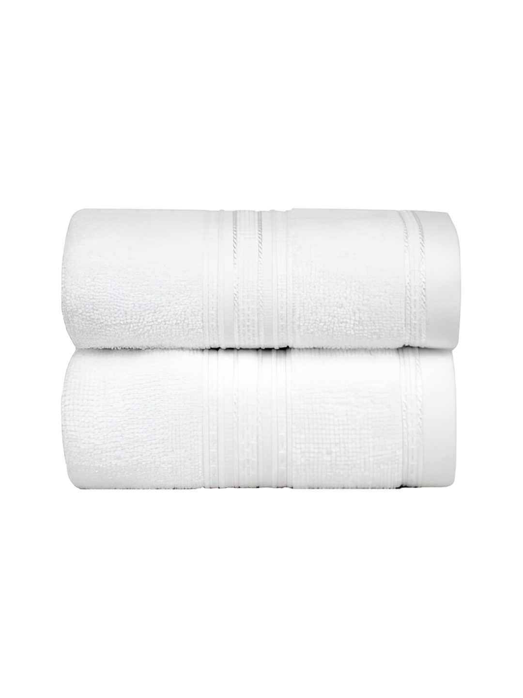 

MYTRIDENT Classic 2 Pieces White 525 GSM Pure Cotton Hand Towels