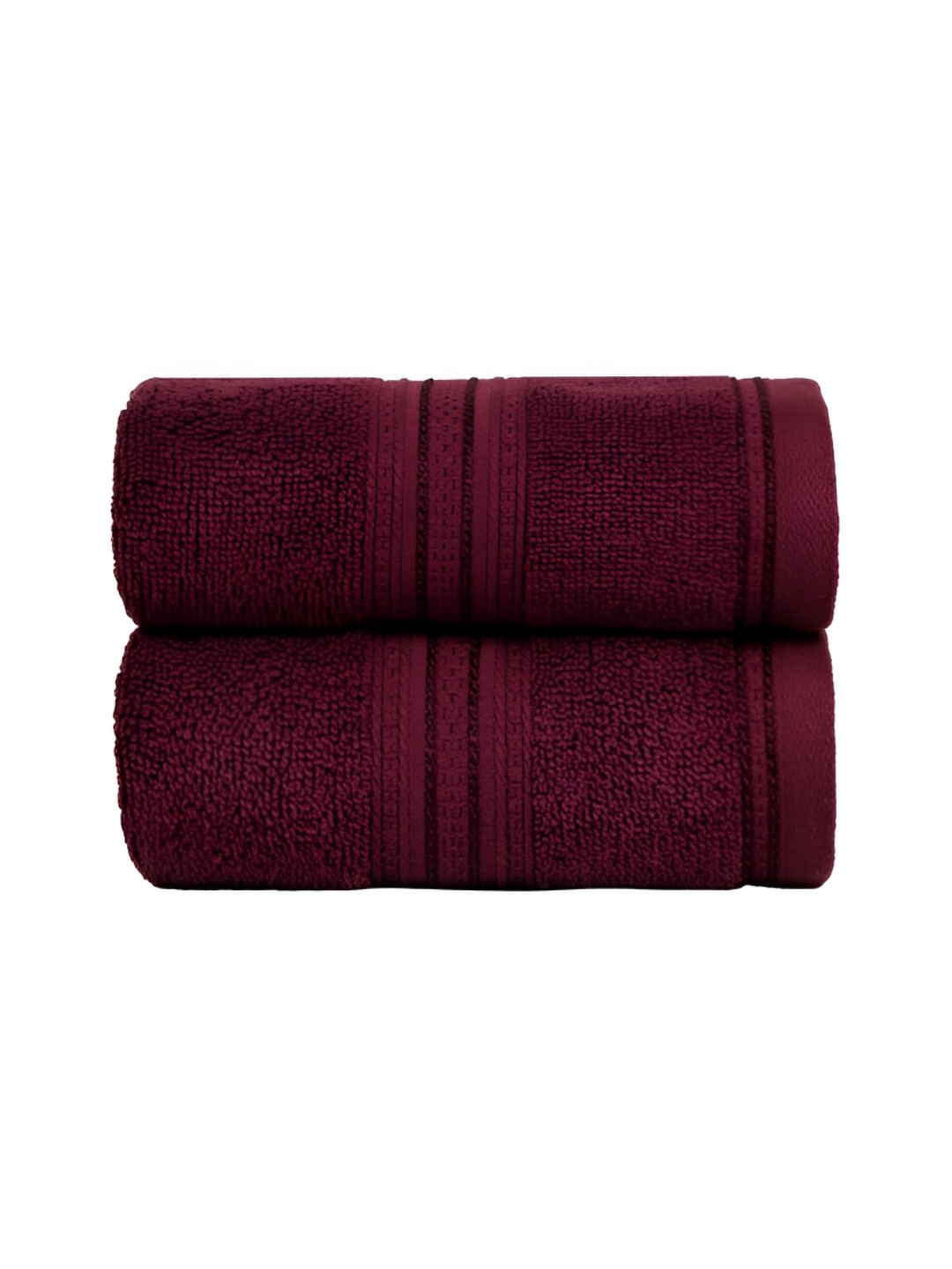

MYTRIDENT Maroon 2 Pieces Pure Cotton 525 GSM Hand Towels