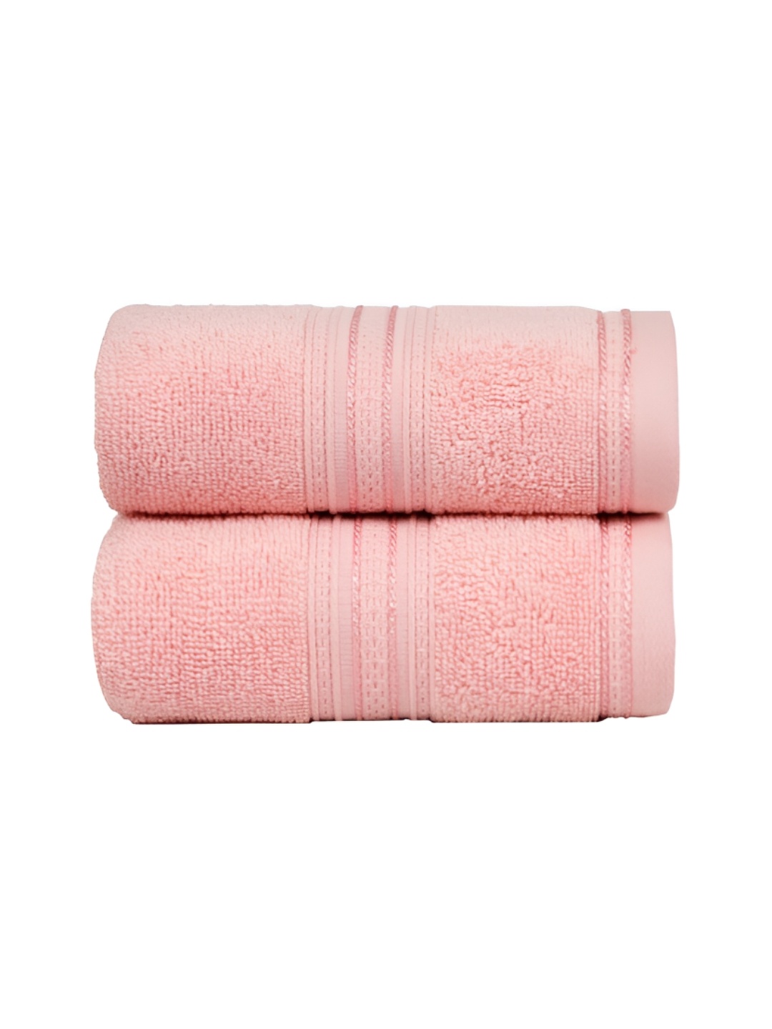 

MYTRIDENT Classic Pink 2 Pieces 525 GSM Pure Cotton Super Soft Hand Towels