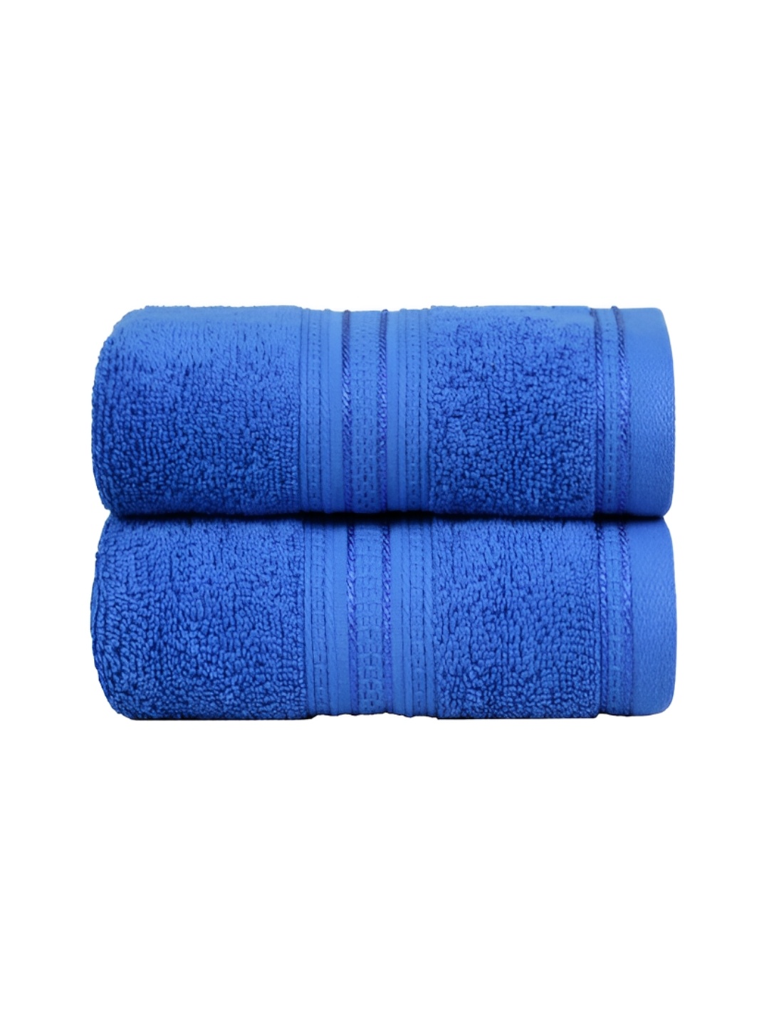 

MYTRIDENT Blue 2 Pieces Pure Cotton 525 GSM Hand Towels