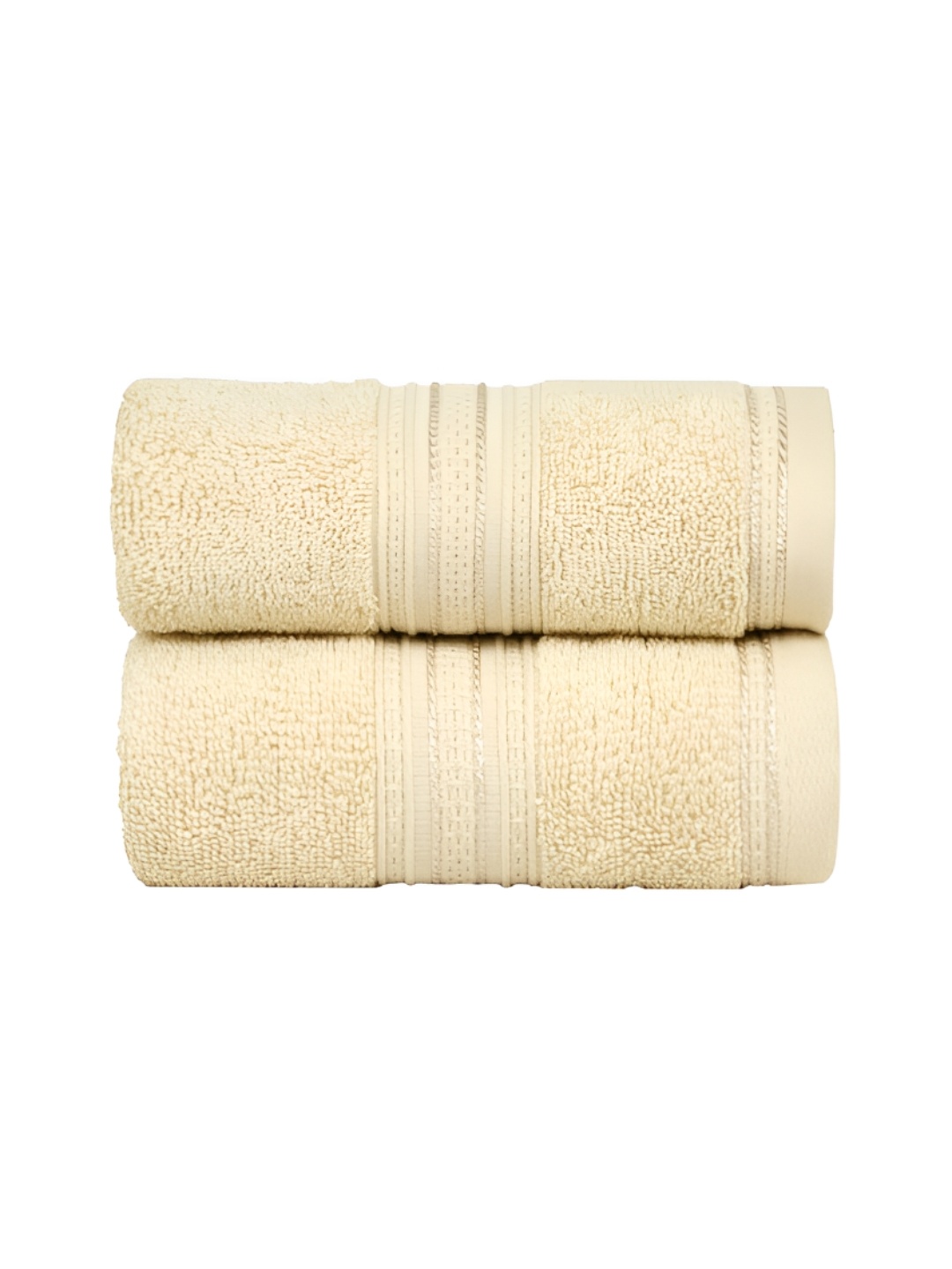 

MYTRIDENT Classic Yellow 2 Pieces Pure Cotton 525 GSM Hand Towels