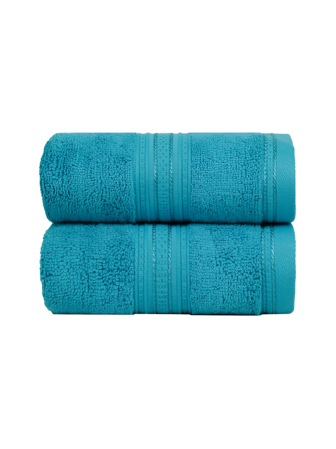 

MYTRIDENT Blue 2 Pieces Pure Cotton 525 GSM Hand Towels