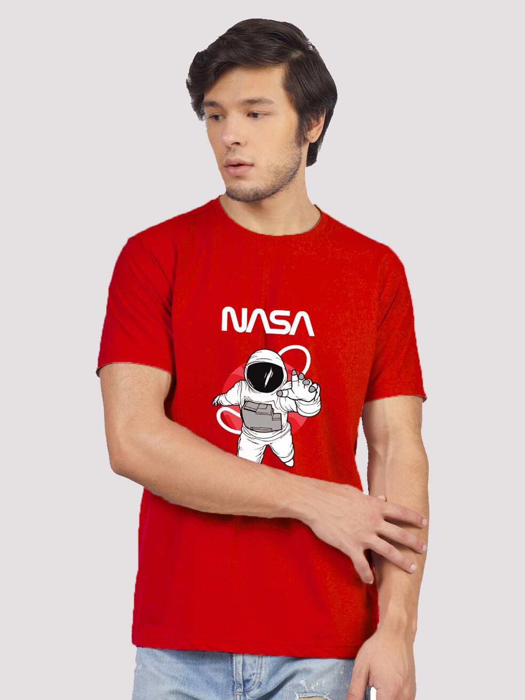 

Greylongg Yorksteadd 2076 Graphic Printed Round Neck T-shirt, Red