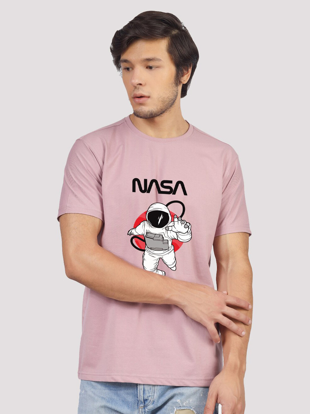 

Greylongg Yorksteadd 2076 Graphic Printed Round Neck T-shirt, Mauve
