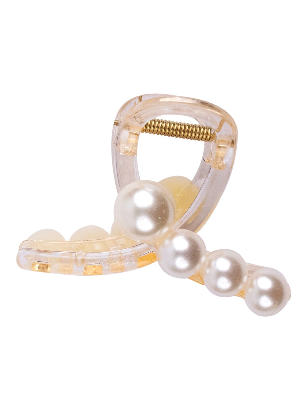 

Xivir Women Set of 2 Beaded Claw Clips, White