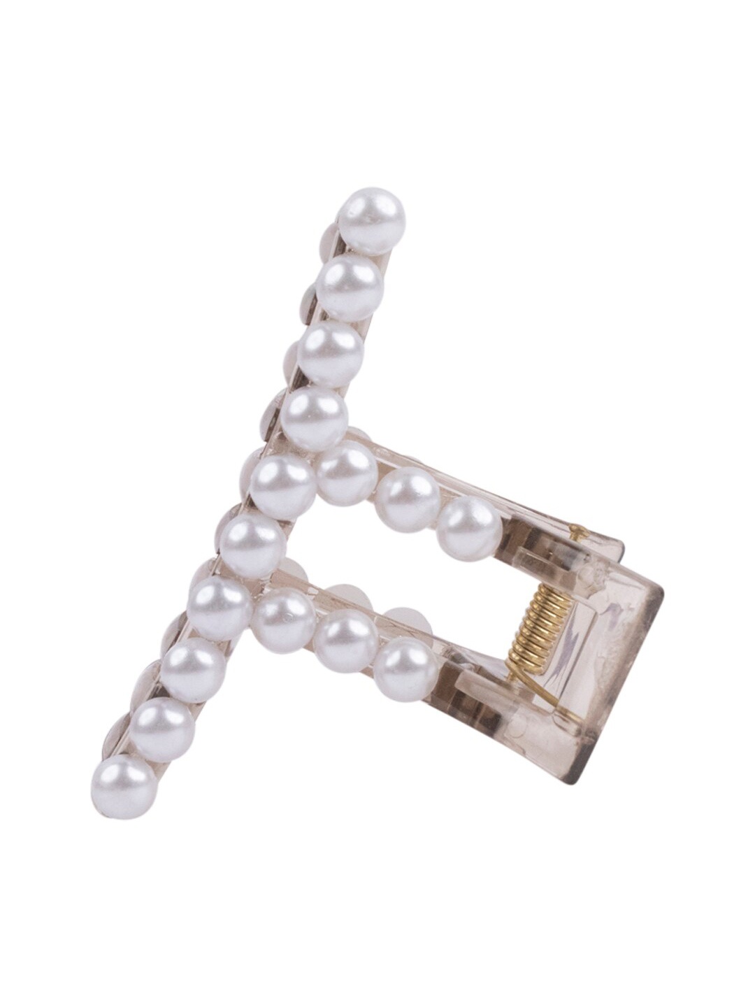 

Xivir Beaded Claw Clip, White
