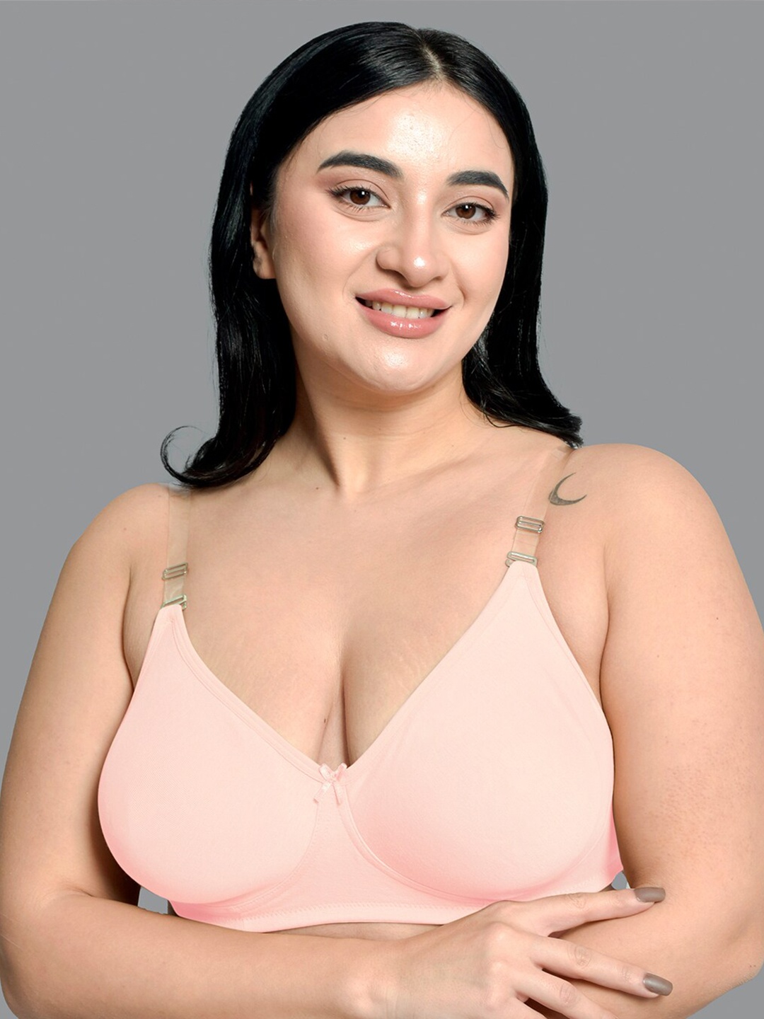 

Inner Sense Full Coverage Non Padded Anti Odour T-shirt Bra With Anti Microbial, Pink