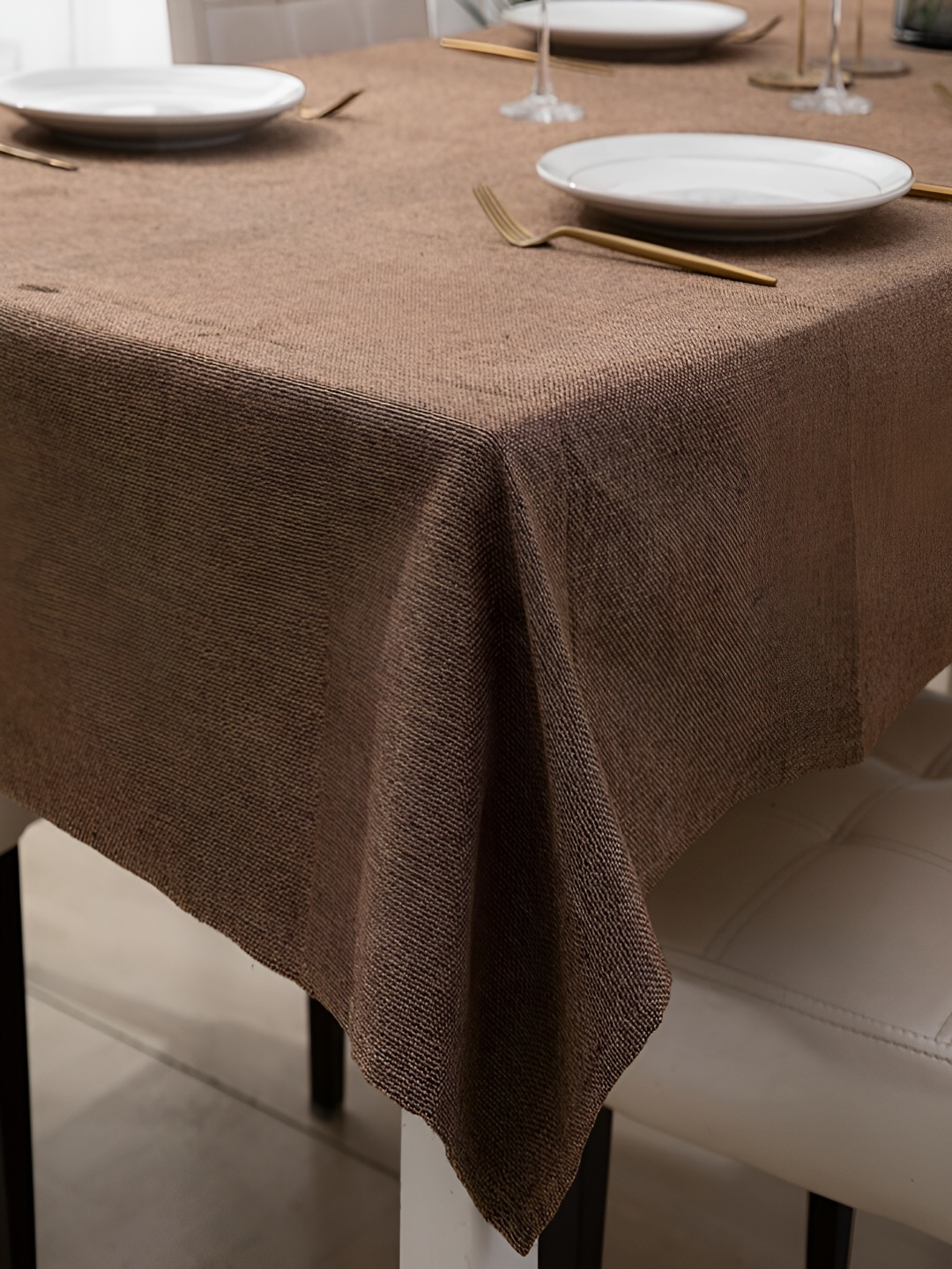 

HOKIPO Brown 6-Seater Rectangular Table Cover