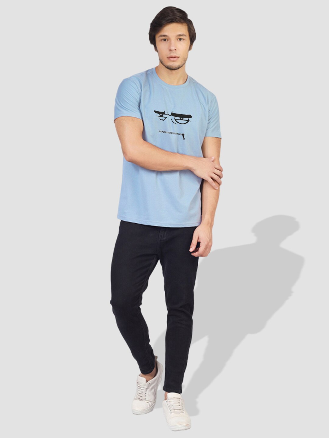 

Greylongg Graphic Printed Regular Fit T-shirt, Blue