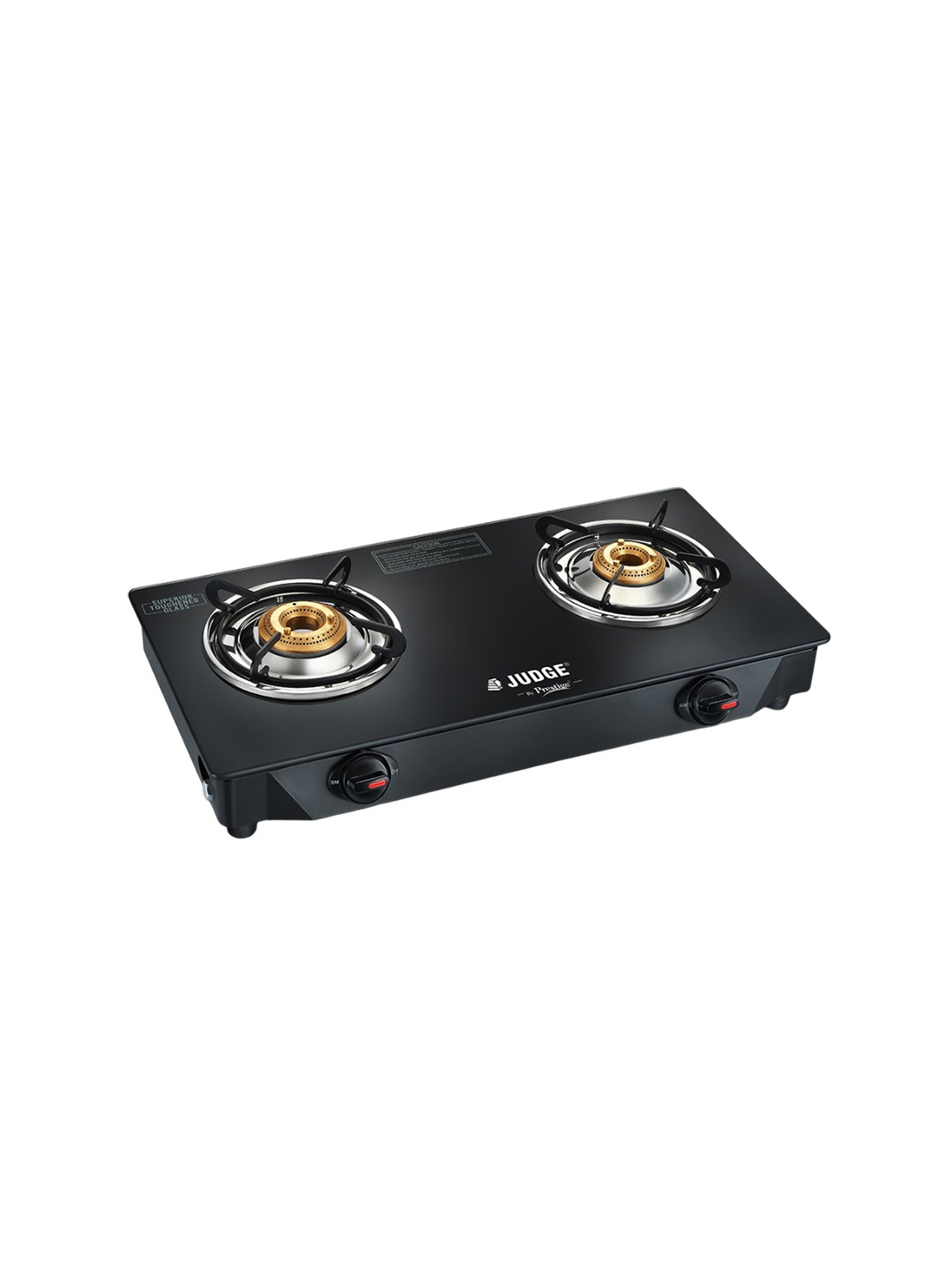 

JUDGE By Prestige Deluxe Black 2 Burners Toughened Glass Gas Stove