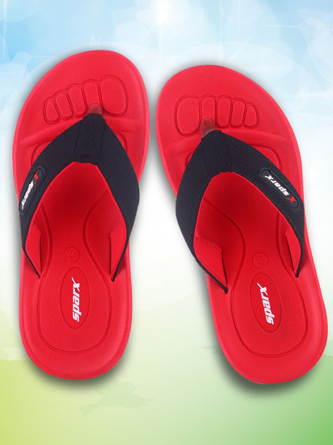 

Sparx Boys Printed Thong Flip-Flops, Red