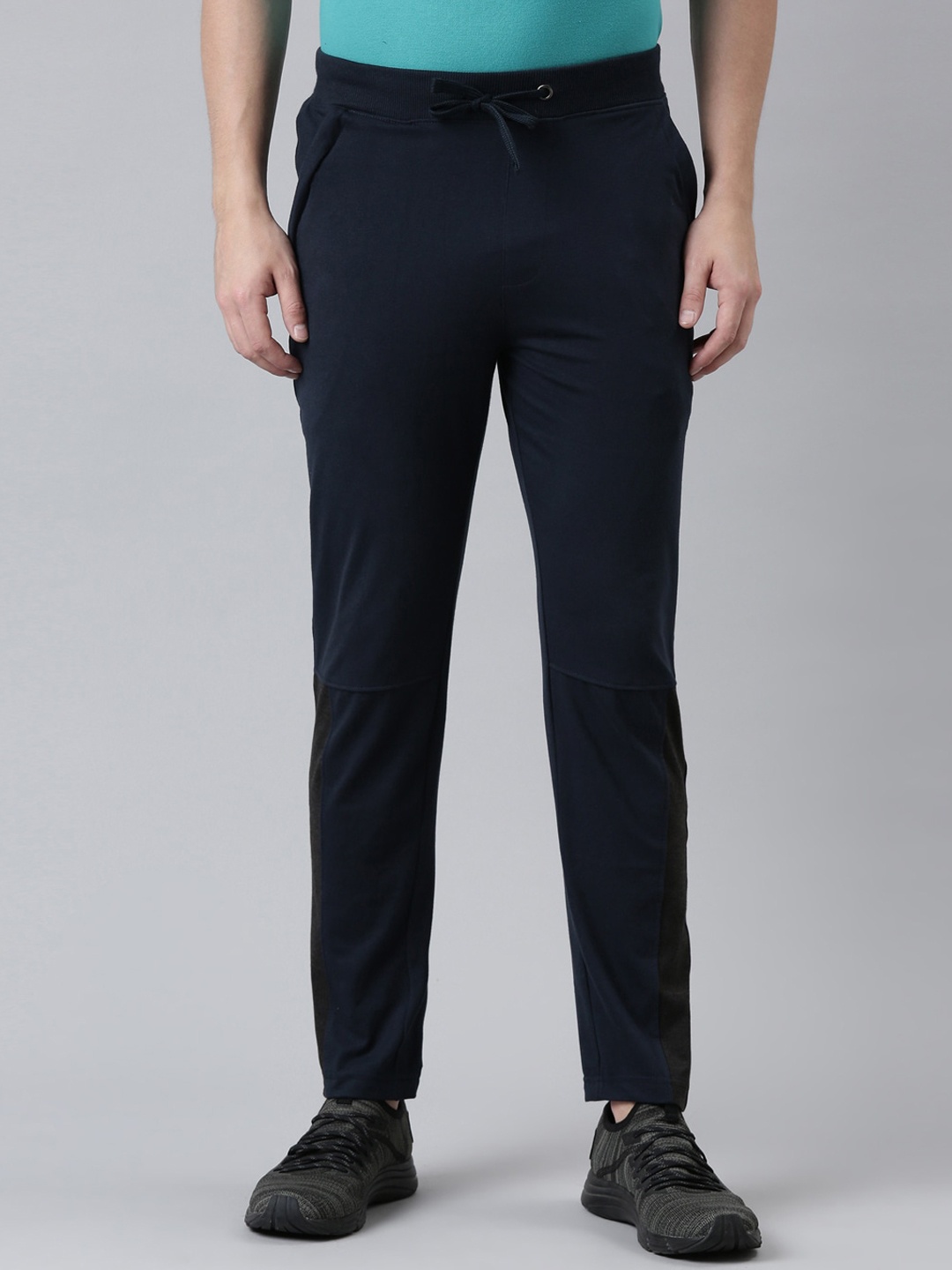 

Force NXT Men Mid Rise Cotton Track Pants, Navy blue