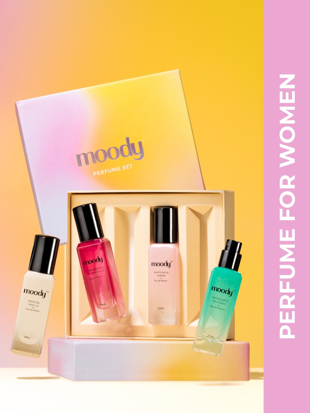 

MOODY Set Of 4 Perfume Gift Set - 20ml Each, Multi