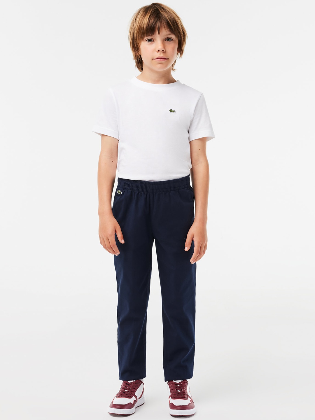 

Lacoste Boys Lacoste Stretch Cotton Gabardine Chinos Trouser, Blue