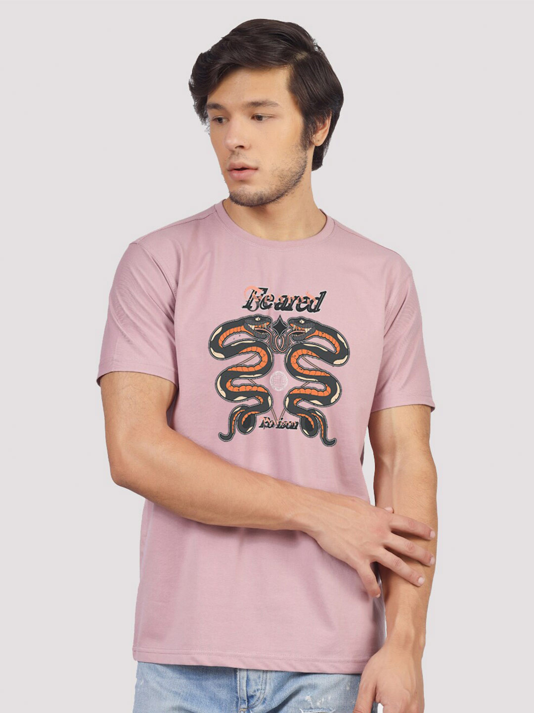 

Greylongg Yorksteadd 2076 Graphic Printed Round Neck T-shirt, Purple