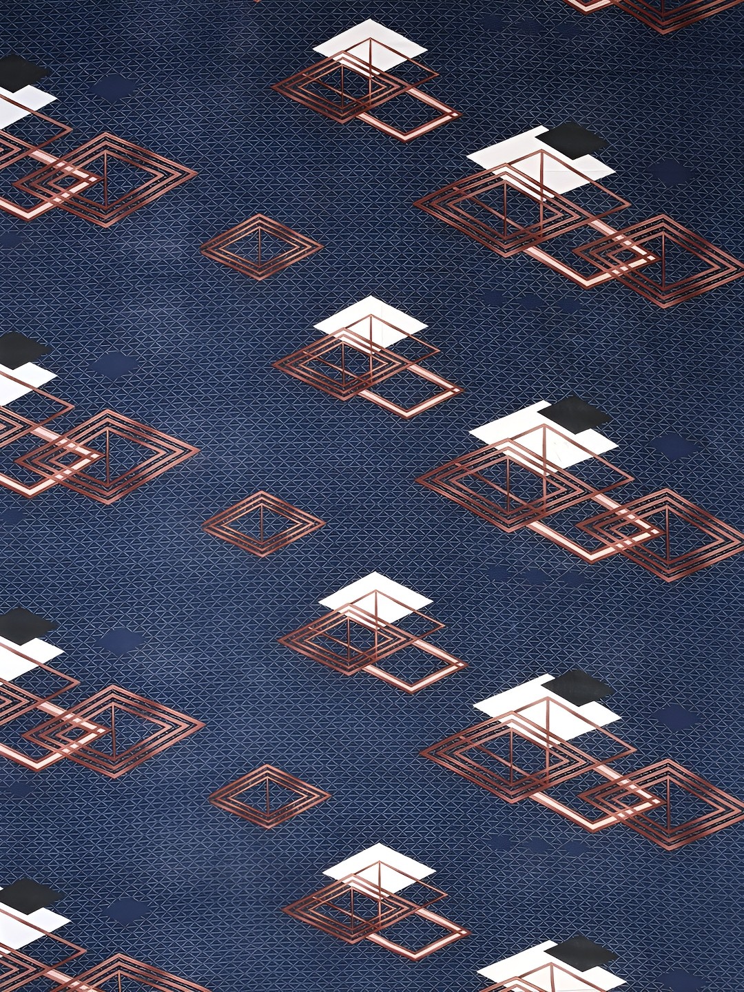 

PHOEBEE Blue & Red Geometric 120 TC Single Bedsheet with 1 Pillow Cover