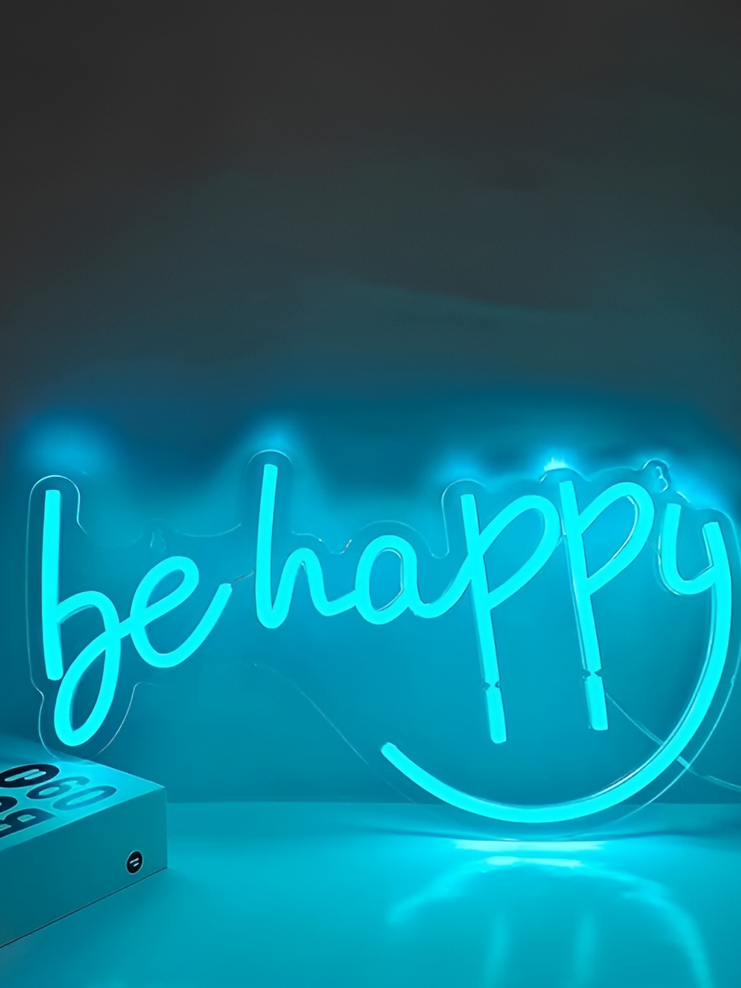 

the party planet Blue Be Happy Neon String Light