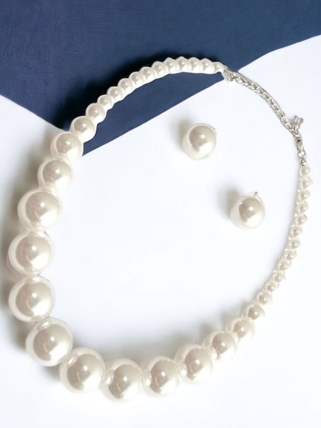 

SALVE Pearl Beaded Jewellery Set, Off white