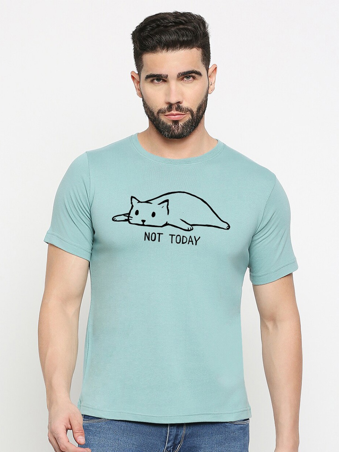 

MOD ECRU Unisex Graphic Printed Pure Cotton T-shirt, Green