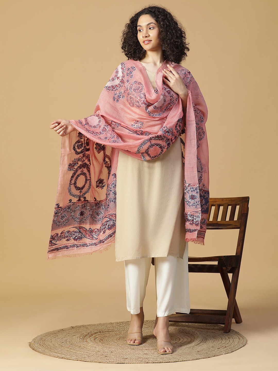 

SHINGORA Ethnic Motifs Woven Design Dupatta, Purple