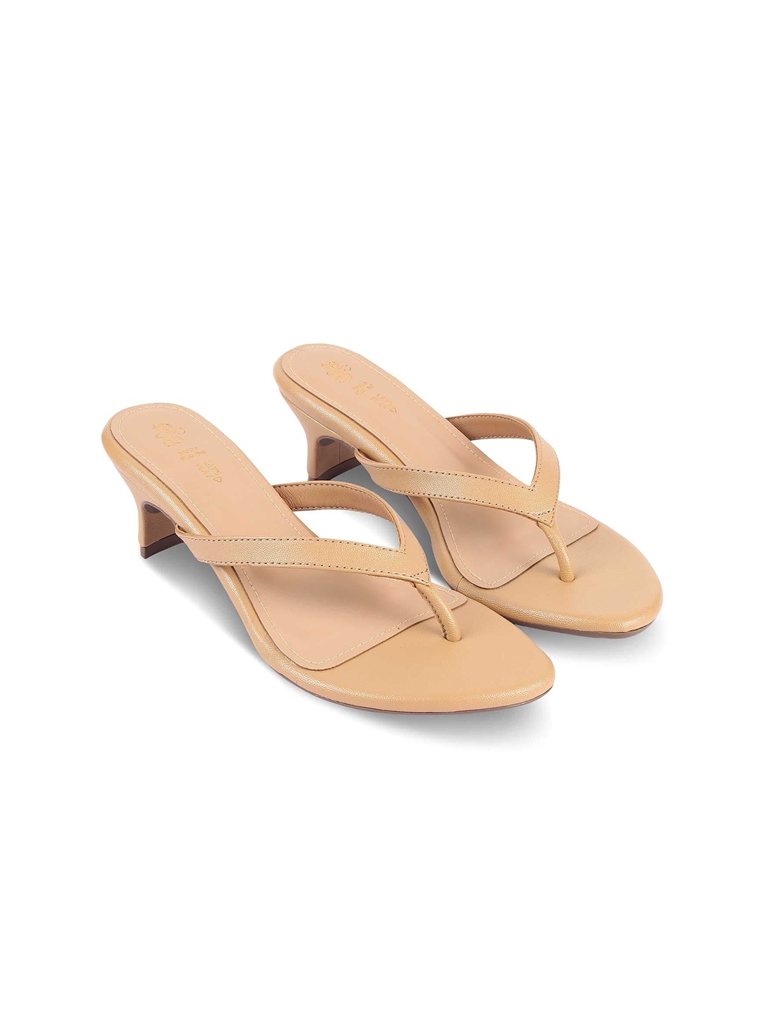 

Tresmode Open Toe Block Heels, Beige