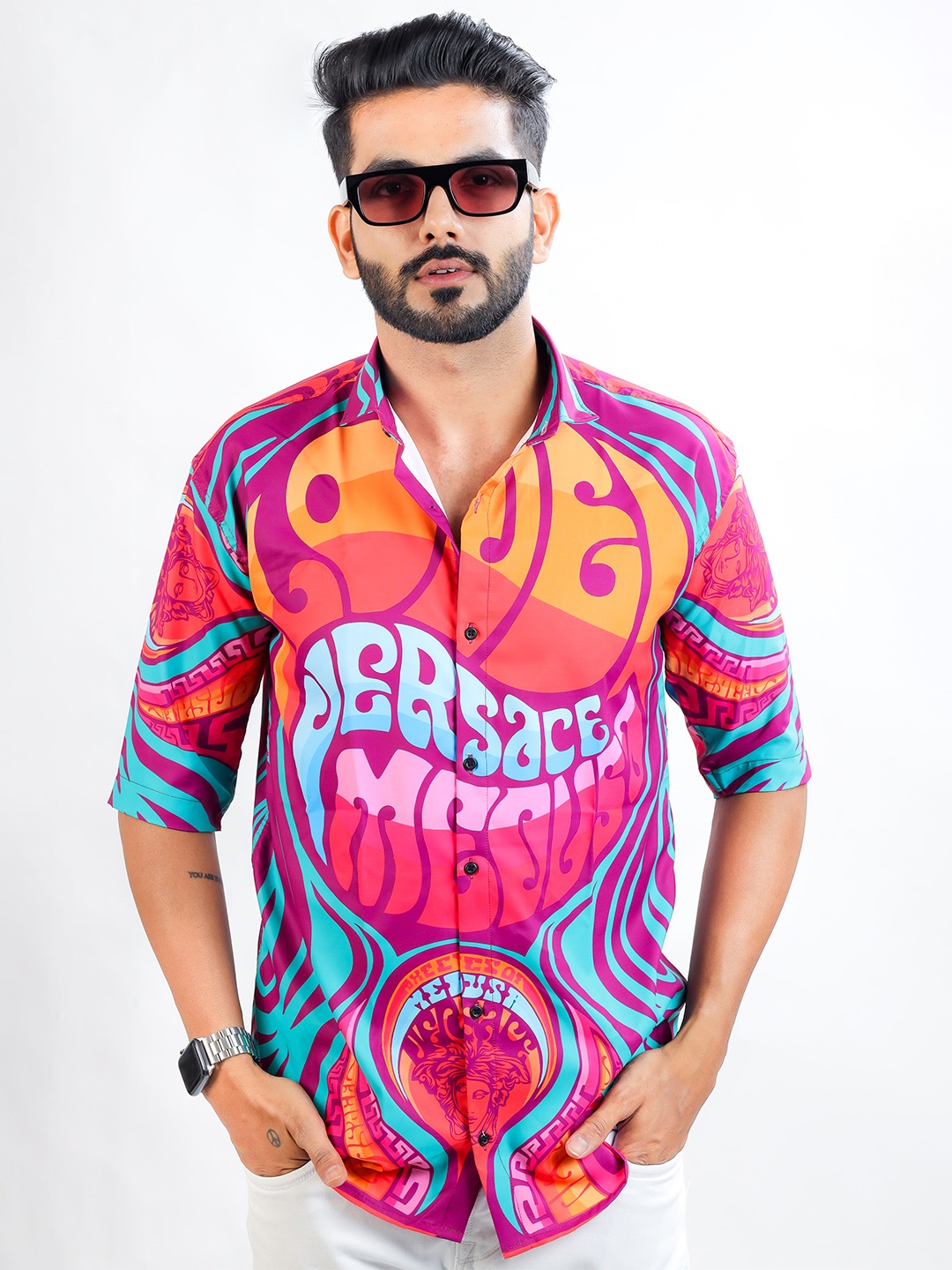 

HARPITA Relaxed Geometric Printed Casual Shirt, Multi