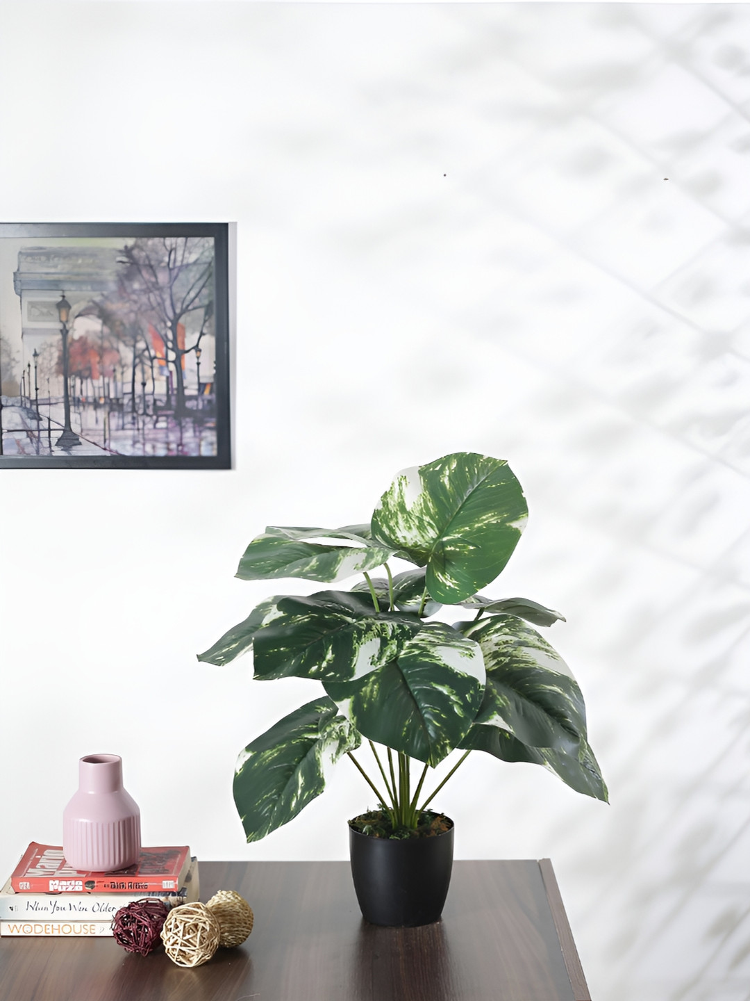 

Home Bloom Green Rubber Artificial Plant With Pot