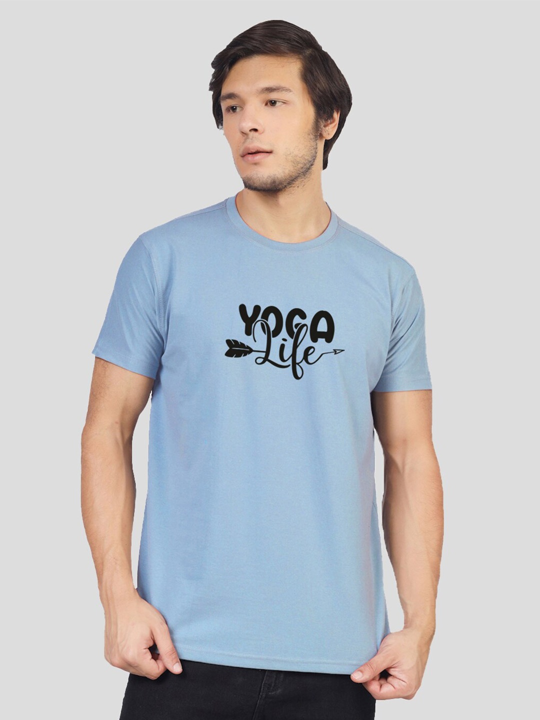 

Greylongg Typography Printed T-shirt, Blue