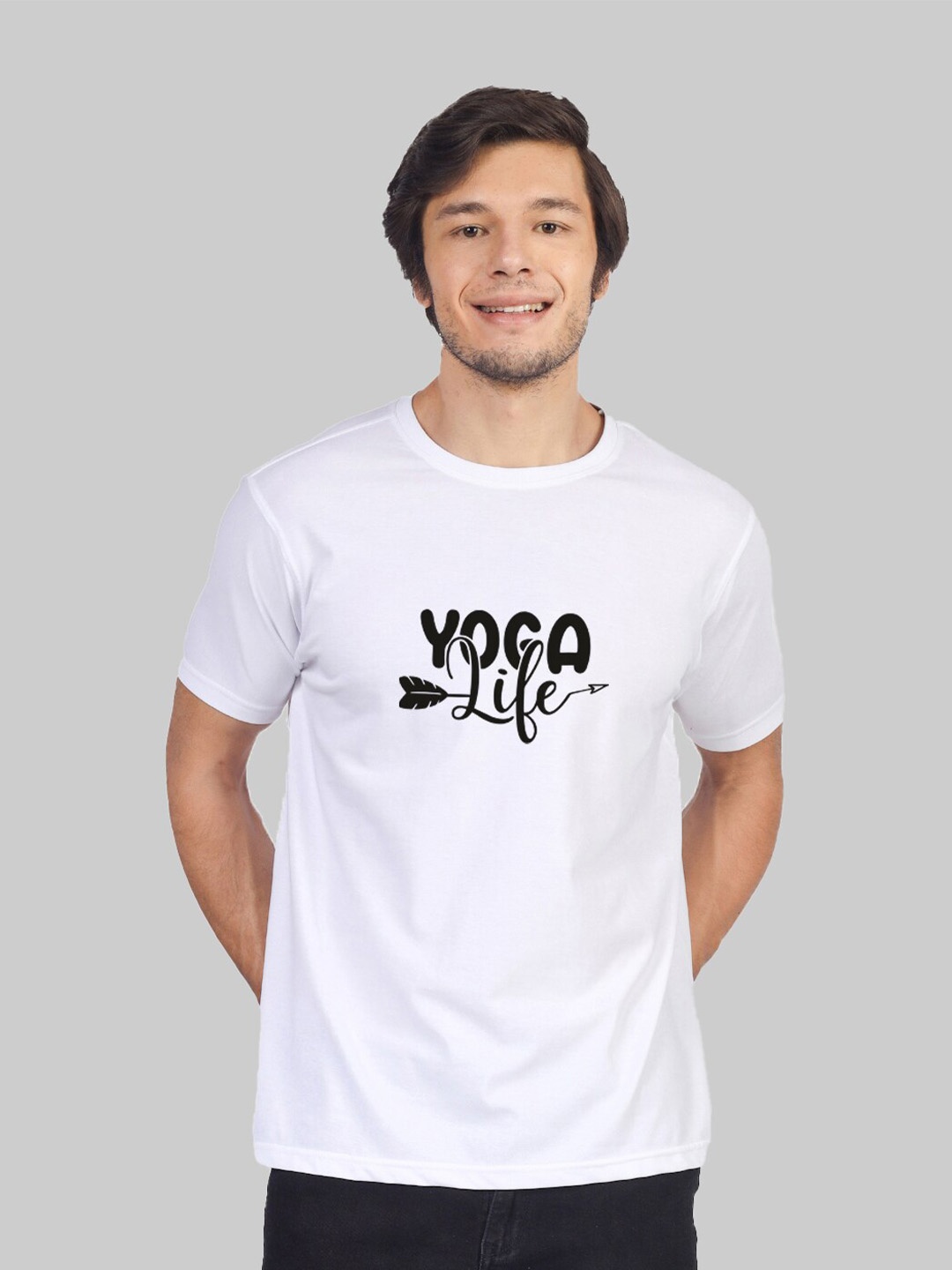 

Greylongg Typography Printed T-shirt, White