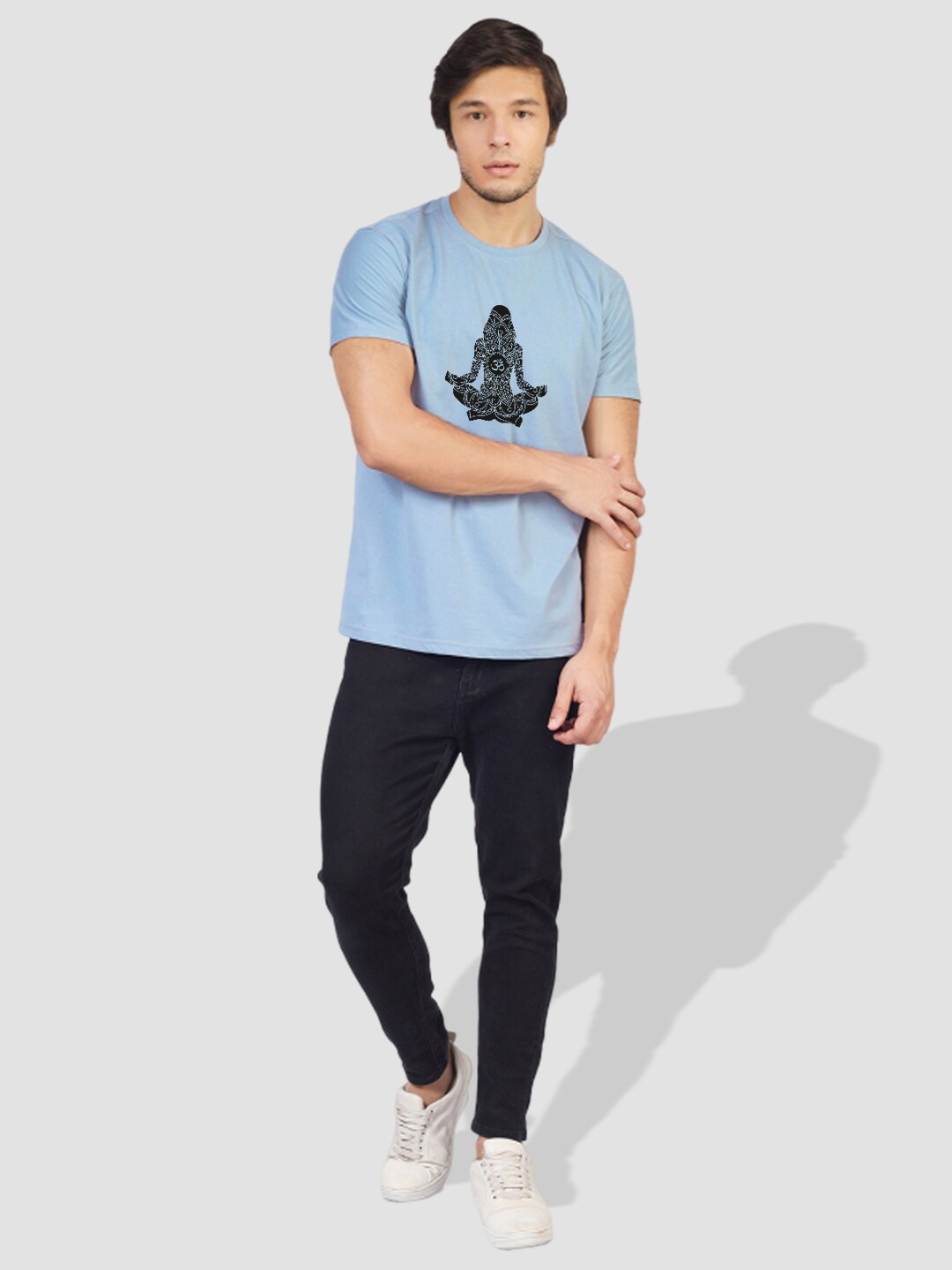 

Greylongg Graphic Printed Regular Fit T-shirt, Blue