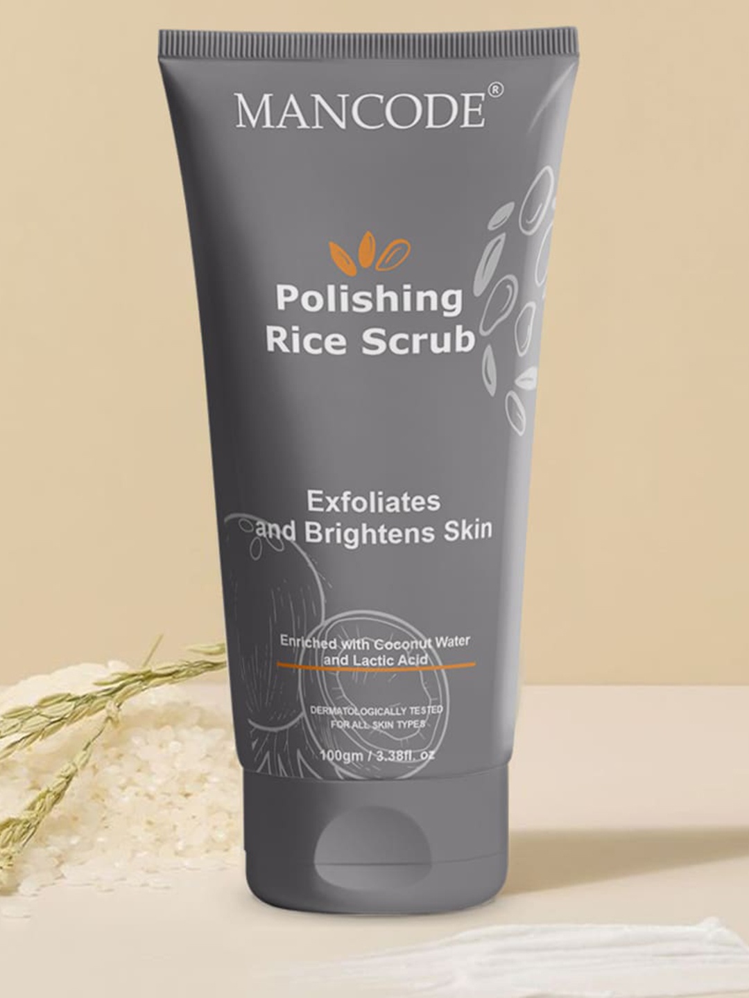 

MANCODE Polishing Rice Scrub For Oil Control - 100gm, Black